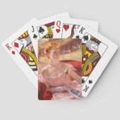 Frau mit Perlenschnur | Mary Cassatt Spielkarten (Rückseite)