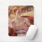 Frau mit Perlenschnur (von Mary Cassatt) Mousepad (Mit Mouse)