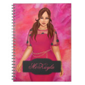 Frau mit personalisierter Plus-Größe Notizblock (Vorderseite)