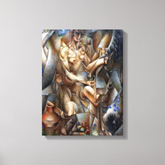 Frau mit Pferd Leinwanddruck (Vorderseite)