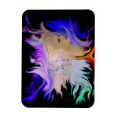 Frau mit Pferd Magnet (Vertikal)