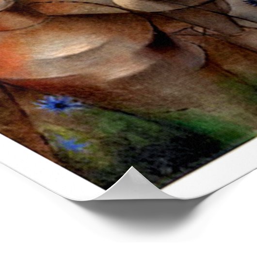 Frau mit Pferd Poster (Ecke)