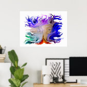 Frau mit Pferd Poster (Heimbüro)