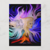 Frau mit Pferd Postkarte (Vorderseite)