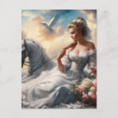 Frau mit Pferd Postkarte (Vorderseite)