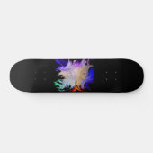 Frau mit Pferd Skateboard (Horizontal)