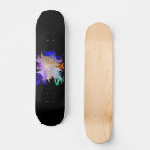 Frau mit Pferd Skateboard (Vorderseite)