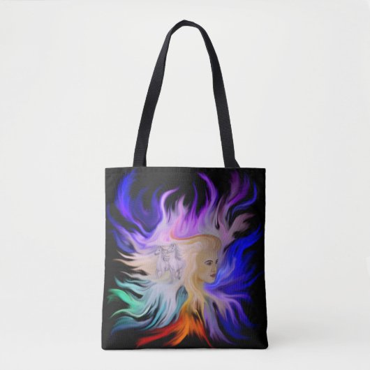 Frau mit Pferd Tasche (Vorderseite)