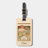 Frau mit Pupiden in ihrem Haar, Gepäckanhänger (Vorderseite vertikal)