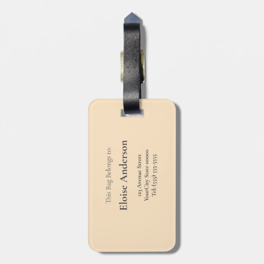 Frau mit Pupiden in ihrem Haar, Gepäckanhänger (Rückseite vertikal)