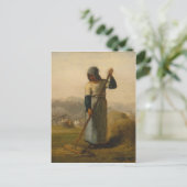 Frau mit Rake - Jean-François Millet Postkarte (Stehend Vorderseite)