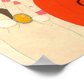 FRAU MIT RED MIRROR Deko Beauty Fashion Makeup (Ecke)