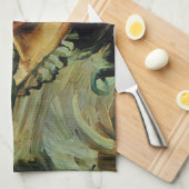 Frau mit Red Ribbon Portrait von Vincent van Gogh Geschirrtuch (Viertel Falte)