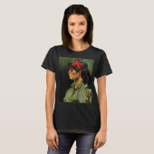 Frau mit Red Ribbon Portrait von Vincent van Gogh T-Shirt (Vorne ganz)