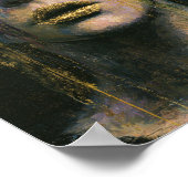 Frau mit Regenbogenblindfold Poster (Ecke)