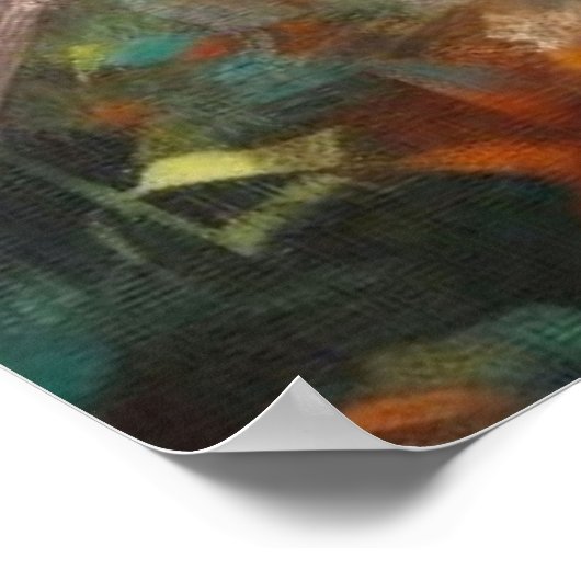 Frau mit Regenschirm Poster (Ecke)