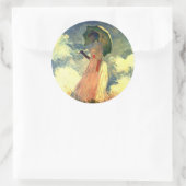 Frau mit Regenschirm von Claude Monet Stickers (Tasche)