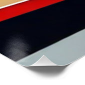 Frau mit Retro-Auto Poster (Ecke)