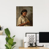 Frau mit Ringelblume, Berühmtes Gemälde Poster (Heimbüro)