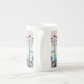 Frau mit rosa Ballon in Paris Tasse Eiffelturm (Rückseite)