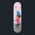 Frau mit rosa Herzballon Skateboard Geschenk<br><div class="desc">Skateboard mit Hübschen Frauen und rosa Herzballon - I Liebe Paris - Romantische Zeichn - Wählen / Fügen Sie Ihren einzigartigen Text / Schriftart / Farbe - Make Your Special Skateboards Geschenk - Neu vergrössern und verschieben oder entfernen und hinzufügen - Bild / Text mit Anpassungs-Tool ! - Zeichn und...</div>