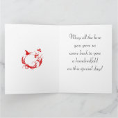 Frau mit Rose-Grußkarte Karte (Innenseite)