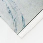 Frau mit Rose, Mucha Fleecedecke (Ecke)