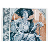 Frau mit Rose, Mucha Große Geschenktüte (Rückseite)