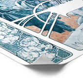 Frau mit Rose, Mucha Poster (Ecke)