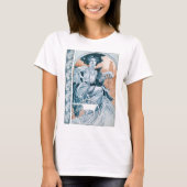 Frau mit Rose, Mucha T-Shirt (Vorderseite)