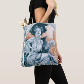 Frau mit Rose, Mucha Tasche (Von Nahem)