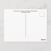 Frau mit Rose Postkarte (Rückseite)
