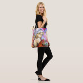 Frau mit Rose Tote Tag Tasche (Am Model)