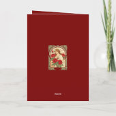 Frau mit Rosen romantische Illustration Karte (Rückseite)