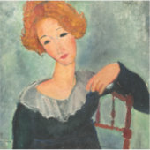 Frau mit Rotem Haar, 1917 von Amedeo Modigliani Aufkleber (Vorderseite)