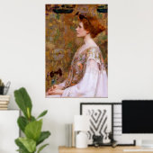 Frau mit Rotem Haar von Albert Herter Poster (Heimbüro)