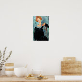 Frau mit Rotem Haar von Amedeo Modigliani Poster (Küche)
