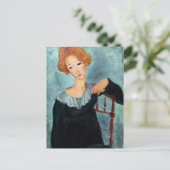 Frau mit Rotem Haar von Amedeo Modigliani Postkarte (Stehend Vorderseite)