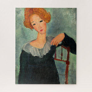 Frau mit Rotem Haar von Amedeo Modigliani Puzzle