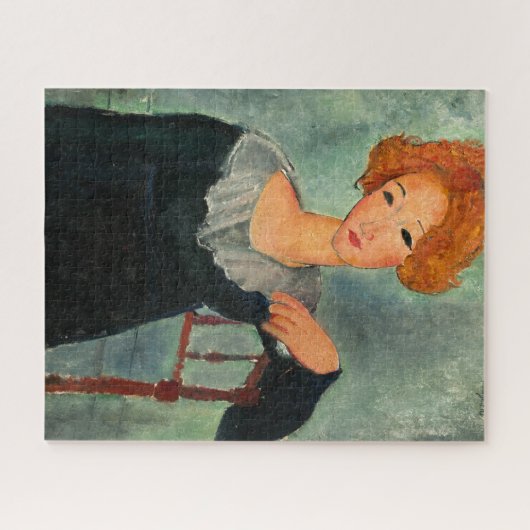 Frau mit Rotem Haar von Amedeo Modigliani Puzzle (Horizontal)