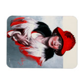 Frau mit rotem Hut Magnet (Horizontal)