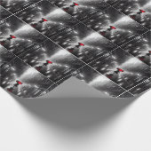 Frau mit rotem Regenschirm Geschenkpapier (Ecke)