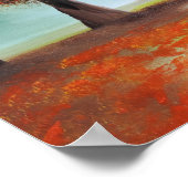 Frau mit rotem Schirm Herbstlandschaft Kunst Poster (Ecke)