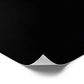 Frau mit roten Haaren im Wind Poster (Ecke)