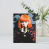 Frau mit roten Haaren Postkarte (Stehend Vorderseite)