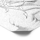 Frau mit roten Lippen Poster (Ecke)