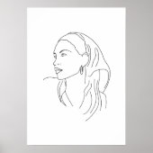 Frau mit Scarf Poster (Vorne)