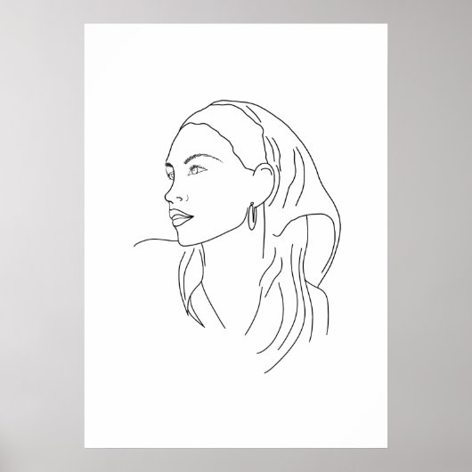 Frau mit Scarf Poster (Vorne)