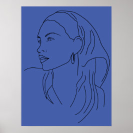 Frau mit Scarf Poster