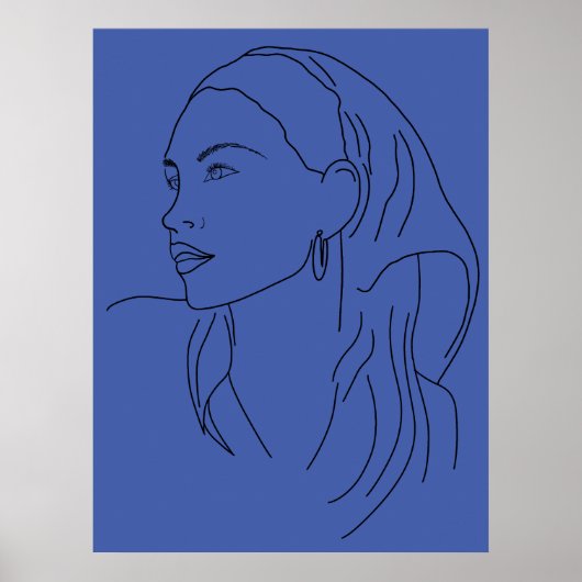 Frau mit Scarf Poster (Vorne)